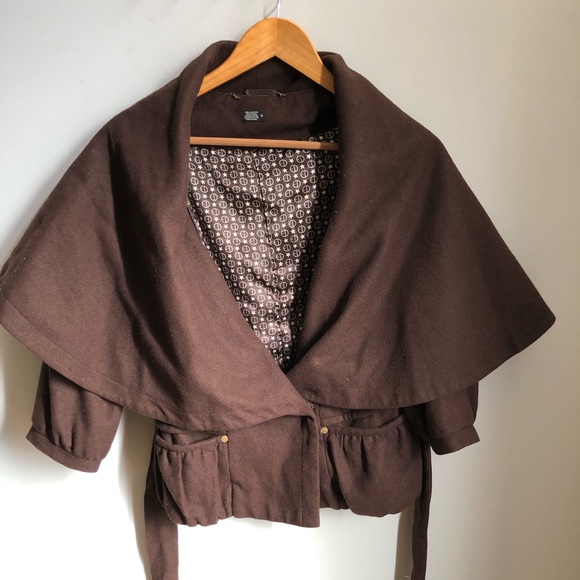 Red by Marc Ecko Cape Jacket- Brown - Picture 2 of 3